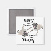 Pug Lovers Vaatwasser Magneet (Voorkant / Achterkant)