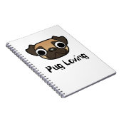 Pug Loving Notebook Notitieboek (Rechterzijde)