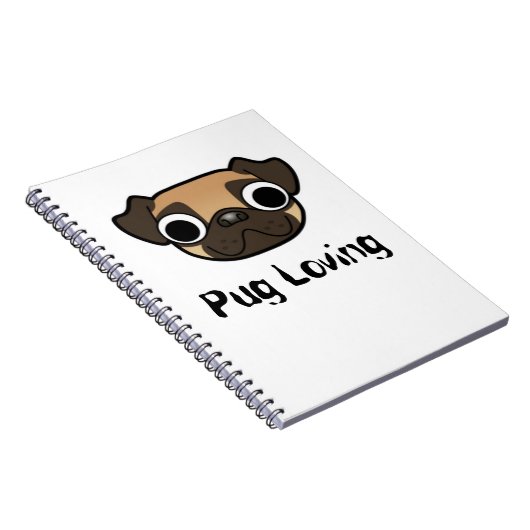 Pug Loving Notebook Notitieboek (Rechterzijde)