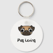 Pug Loving Sleutelhanger (Voorkant)