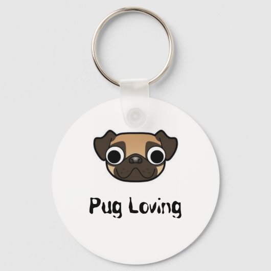 Pug Loving Sleutelhanger (Voorkant)