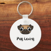 Pug Loving Sleutelhanger (Voorkant)