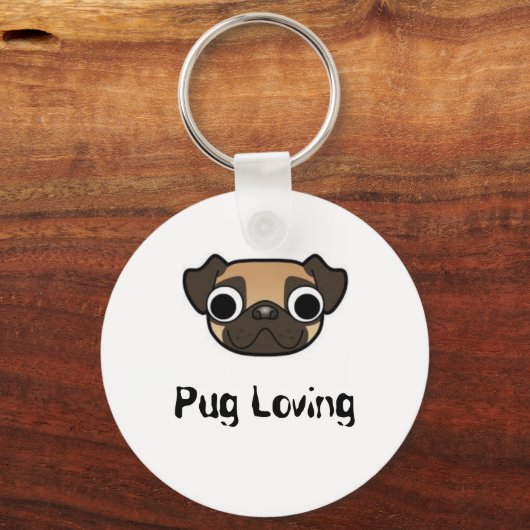 Pug Loving Sleutelhanger (Voorkant)