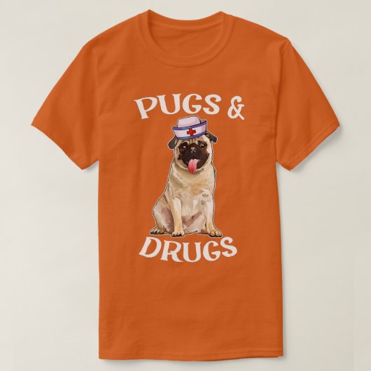 Pug Ma Pug Dog Mama Proud Nurse Life Nursing Pugs T-shirt (Design voorkant)