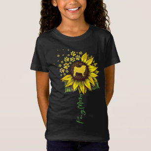 Pug Ma Sunflower Pug Lover Gifts Dog Mama T-shirt