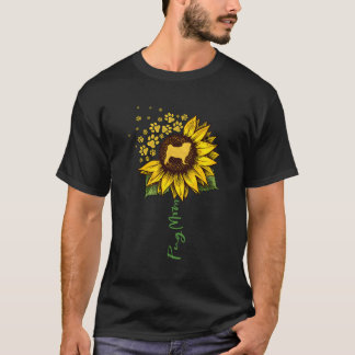 Pug Ma Sunflower Pug Lover Gifts Dog Mama T-shirt