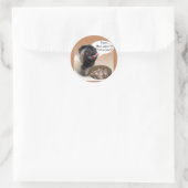 Pug (maaien) Turkije Ronde Sticker (Tas)