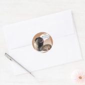 Pug (maaien) Turkije Ronde Sticker (Envelop)
