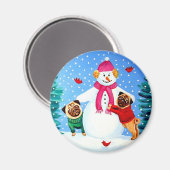 Pug Magnet Frosty's Helpers (Voorkant / Achterkant)
