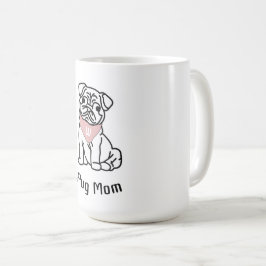 PUG MAM - AANGEPASTE HOND INITIAAL KOFFIEMOK