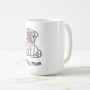 PUG MAM - AANGEPASTE HOND INITIAAL KOFFIEMOK