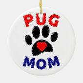 Pug Mam Hond Mam Tekening Keramisch Ornament (Achterkant)