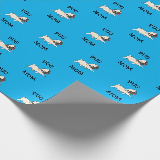 Pug mam-pakpapier cadeaupapier (Hoek)
