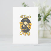 Pug mam Pap Christelijk Jezus Hondenliefhebber Pug RSVP Kaartje (Staand voorkant)