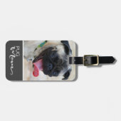 Pug mam Plaats de foto van je hond Bagagelabel (Voorkant horizontaal)