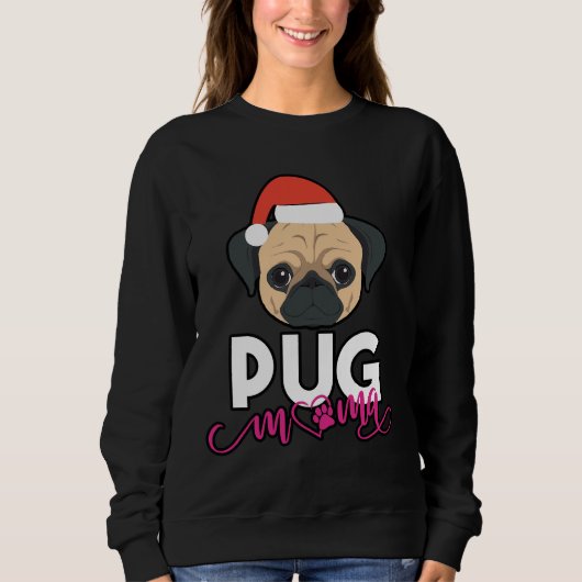 pug mam, pug mama, pug eigenaar geschenk, worst ho trui (Voorkant)