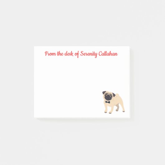 Pug mam Puppy Dog Dad Rescue Puppies Post-it® Notes (Voorkant)