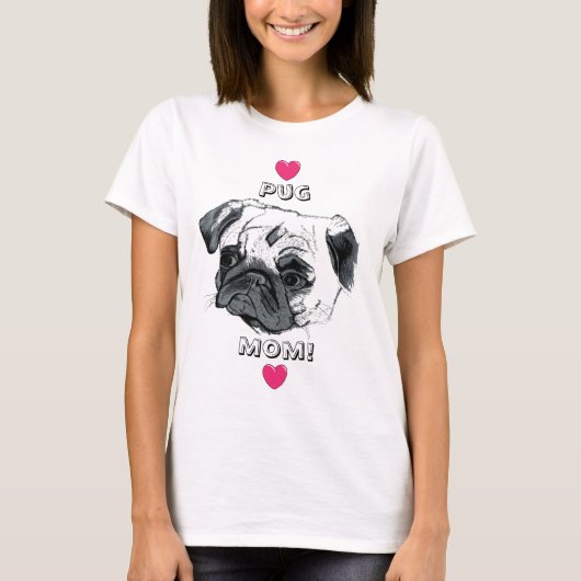 Pug mam! t-shirt (Voorkant)