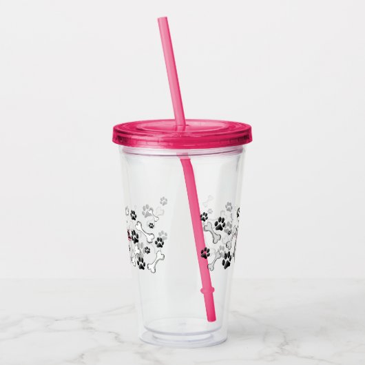 Pug mama acryl drinkbeker (Links)