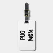 Pug mama bagagelabel (Voorkant verticaal)