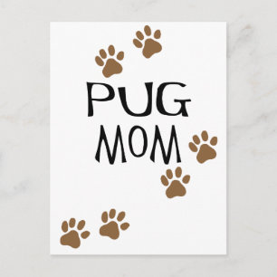 Pug mama briefkaart