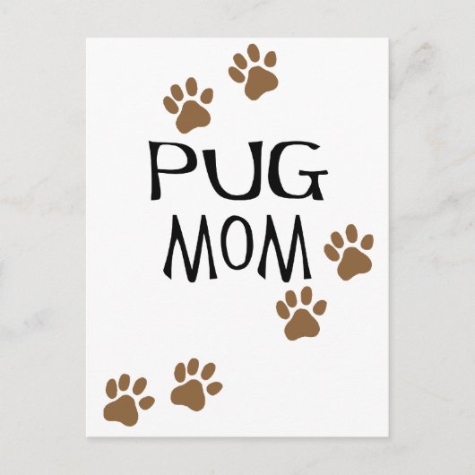 Pug mama briefkaart (Voorkant)