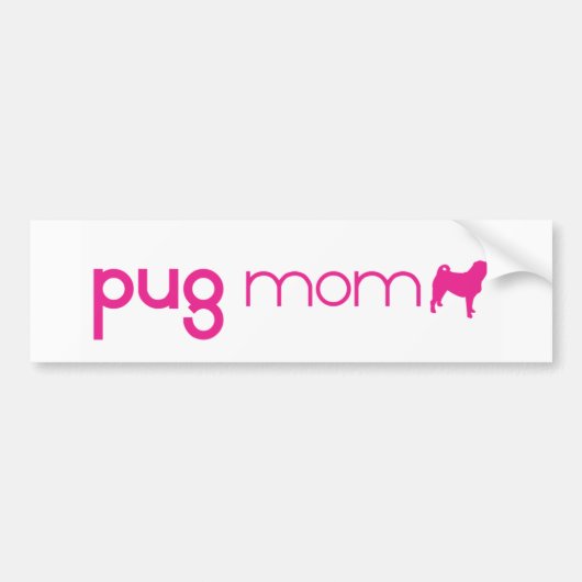 Pug mama bumpersticker (Voorkant)