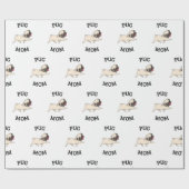  Pug mama Cadeaupapier (Vlak)