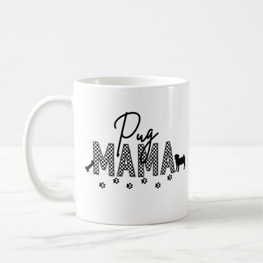 Pug Mama Coffee Mok (Links)