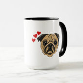 Pug Mama Dog Mam Mok voor vrouwen (Voorkant rechts)