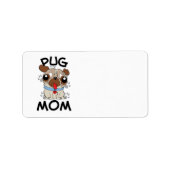 Pug mama etiket (Voorkant)