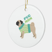 Pug mama keramisch ornament (Links)