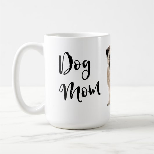 Pug mama koffiemok (Links)
