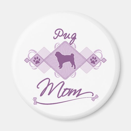Pug mama magneet (Voorkant)