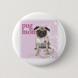 Pug mama ronde button 5,7 cm