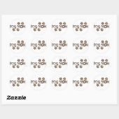 Pug mama ronde sticker (Vel)