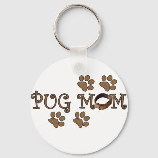 Pug mama sleutelhanger