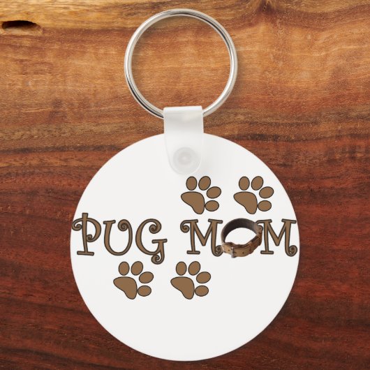 Pug mama sleutelhanger (Voorkant)