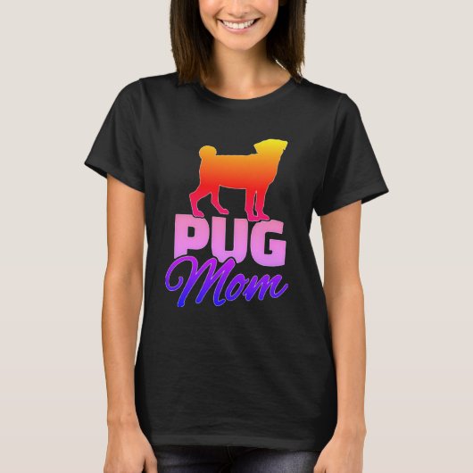 Pug mama t-shirt (Voorkant)