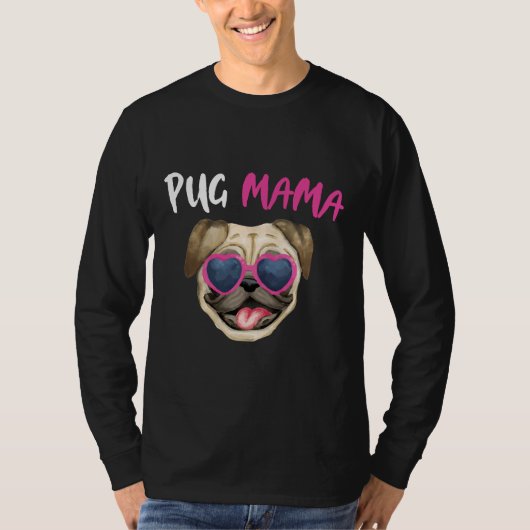 Pug Mama Vrouwen Schattigee Hond Moeder Classic T- T-shirt (Voorkant)