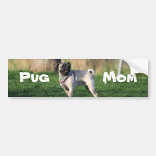 Pug mamommotorsticker bumpersticker