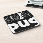 pug mashup.png bier onderzetter (Linkerzijde)