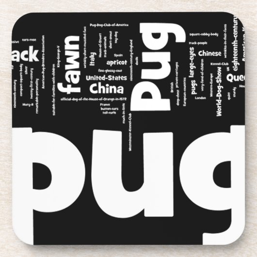 pug mashup.png bier onderzetter (Voorkant)