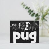 pug mashup.png briefkaart (Staand voorkant)