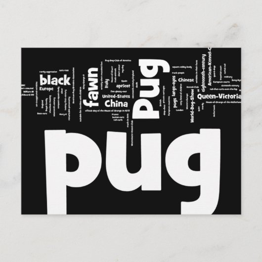 pug mashup.png briefkaart (Voorkant)
