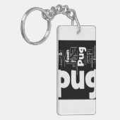 pug mashup.png sleutelhanger (Voorkant Links)