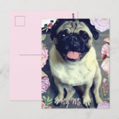 Pug Me - Happy Pug Briefkaart (Voorkant / Achterkant)