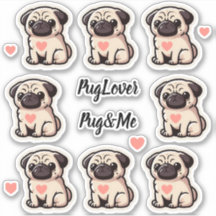 Pug&Me Set van Stickers