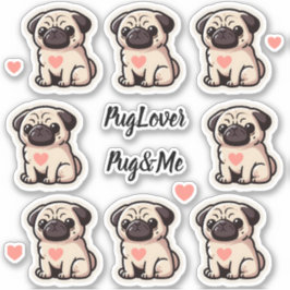Pug&Me Set van Stickers