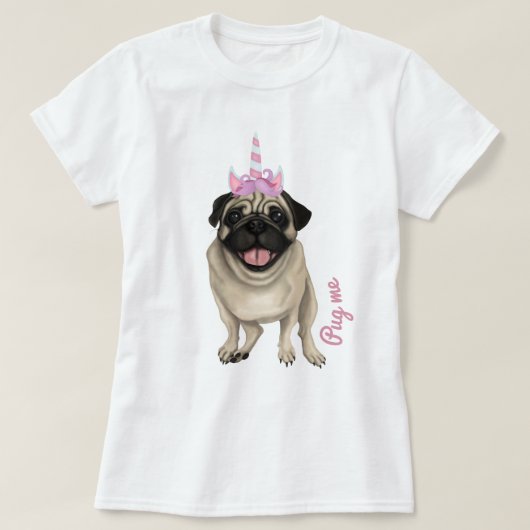 Pug me t-shirt (Design voorkant)